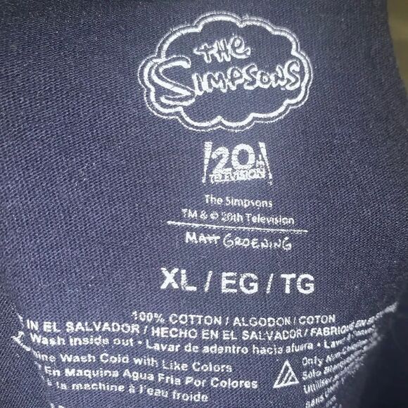 2010 The Simpsons Homer Japanese T-Shirt 20th Century Fox Blue - Picture 2 of 3